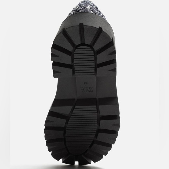 NWT - ZARA MEN’S CHUNKY FABRIC DERBY SHOES, BLUE - SIZE 8 - Picture 14 of 14